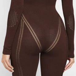 Woman Jumpsuits Knitted Contour Jumpsuit - Brown JUMPSUITS & PLAYSUITS