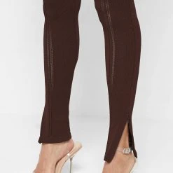 Woman Jumpsuits Knitted Contour Jumpsuit - Brown JUMPSUITS & PLAYSUITS