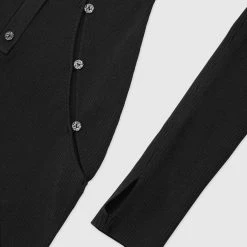 Woman Jumpsuits JUMPSUITS & PLAYSUITS Knitted Cut Out Playsuit - Black