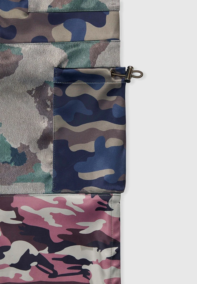 Woman Trousers Satin Camo Cargo Pants - Khaki CARGO PANTS & JOGGERS