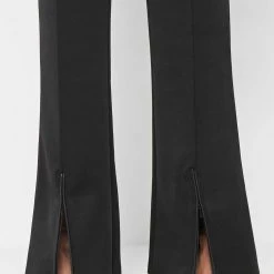 Woman Tracksuits TROUSERS Mesh Waist Track Pants - Black