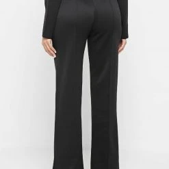 Woman Tracksuits TROUSERS Mesh Waist Track Pants - Black