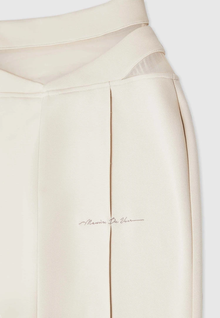 Woman Tracksuits TROUSERS Mesh Waist Track Pants - Beige