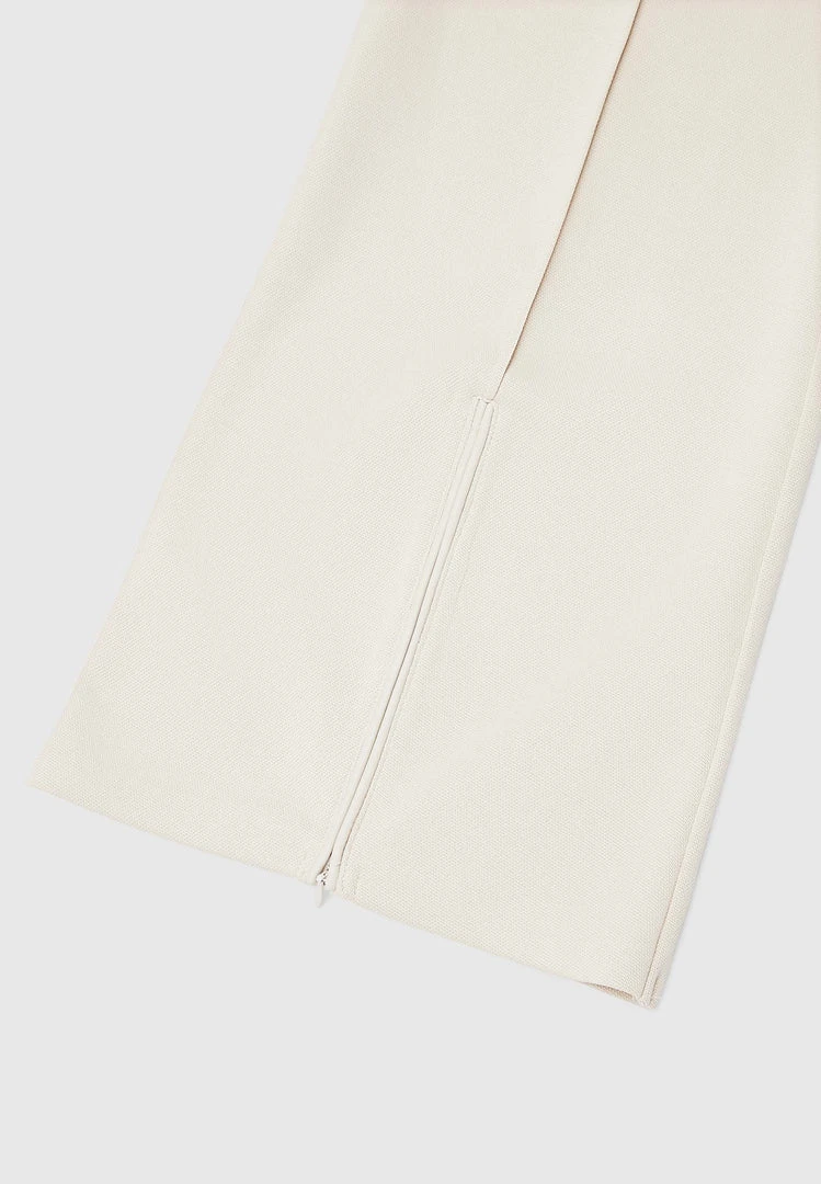 Woman Tracksuits TROUSERS Mesh Waist Track Pants - Beige