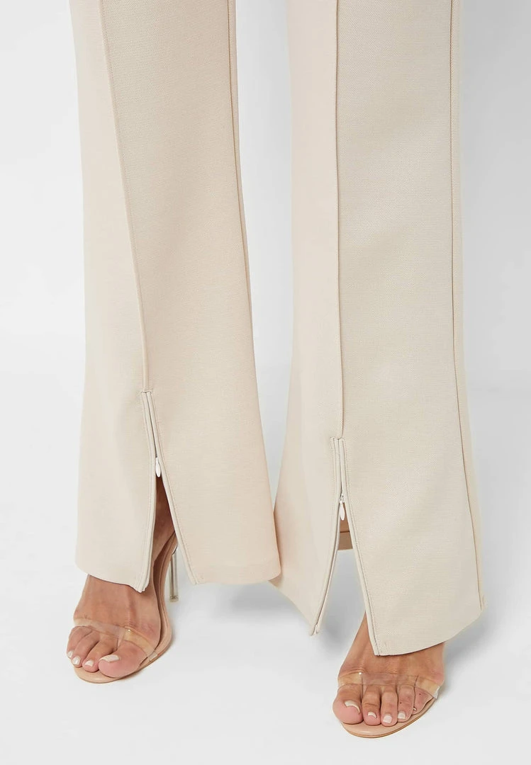 Woman Tracksuits TROUSERS Mesh Waist Track Pants - Beige