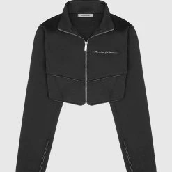 Woman Tracksuits Corset Track Jacket - Black
