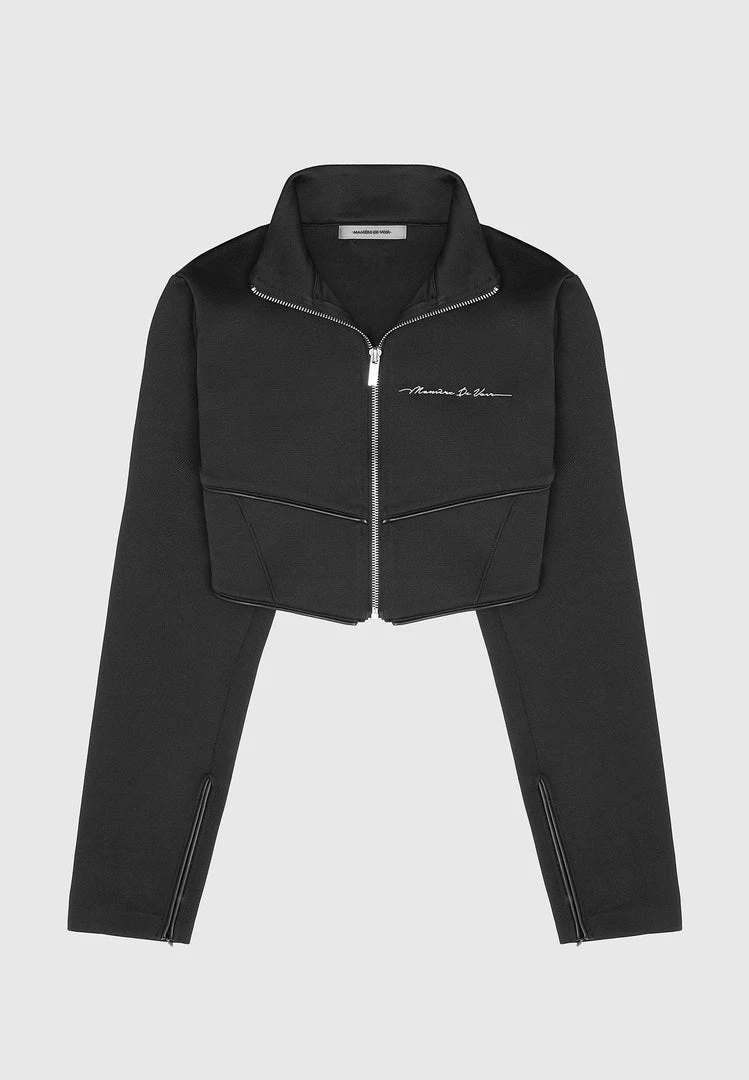 Woman Tracksuits Corset Track Jacket - Black