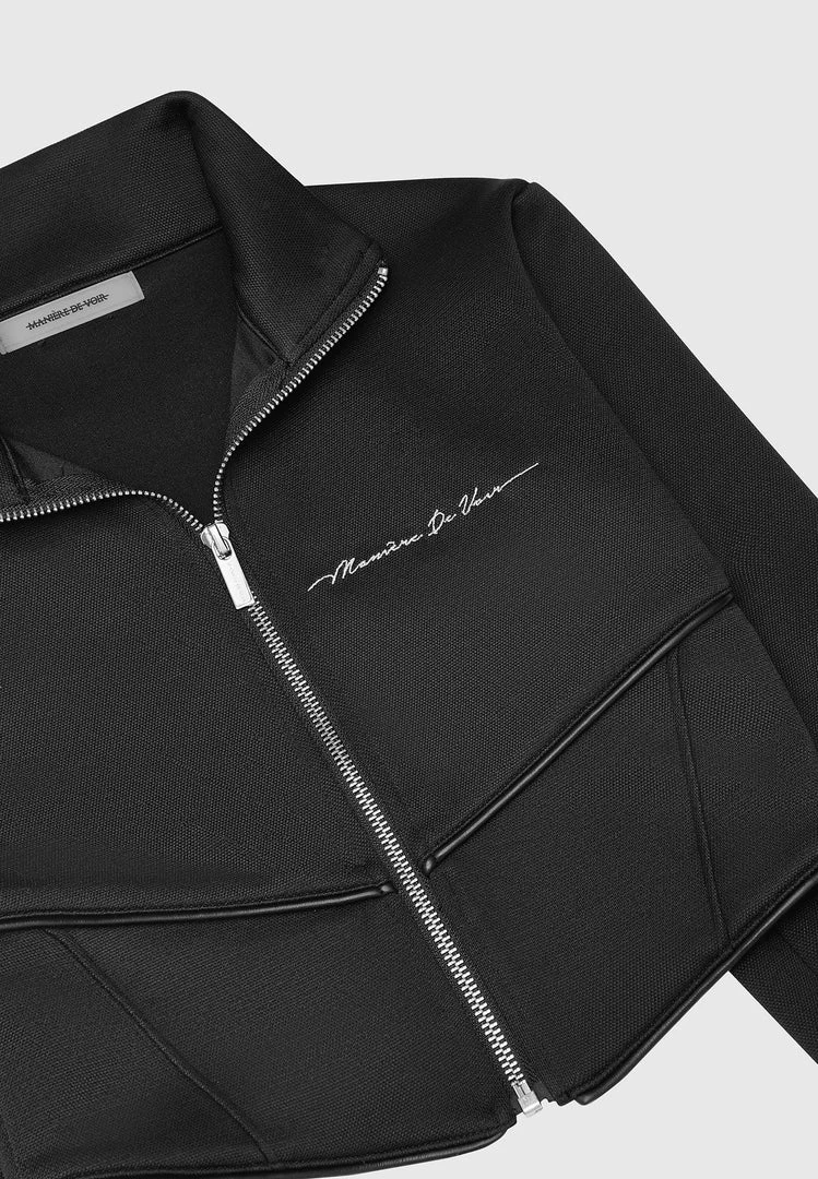 Woman Tracksuits Corset Track Jacket - Black