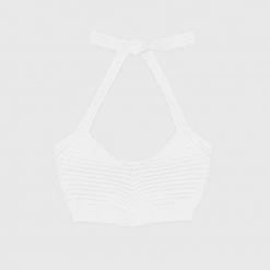 Woman Tops TOPS & T SHIRTS Knitted Bralette Top - Off White