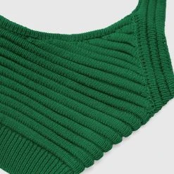 Woman Tops TOPS & T SHIRTS Knitted Bralette Top - Green