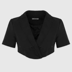 Woman Jackets Corset Blazer Jacket - Black