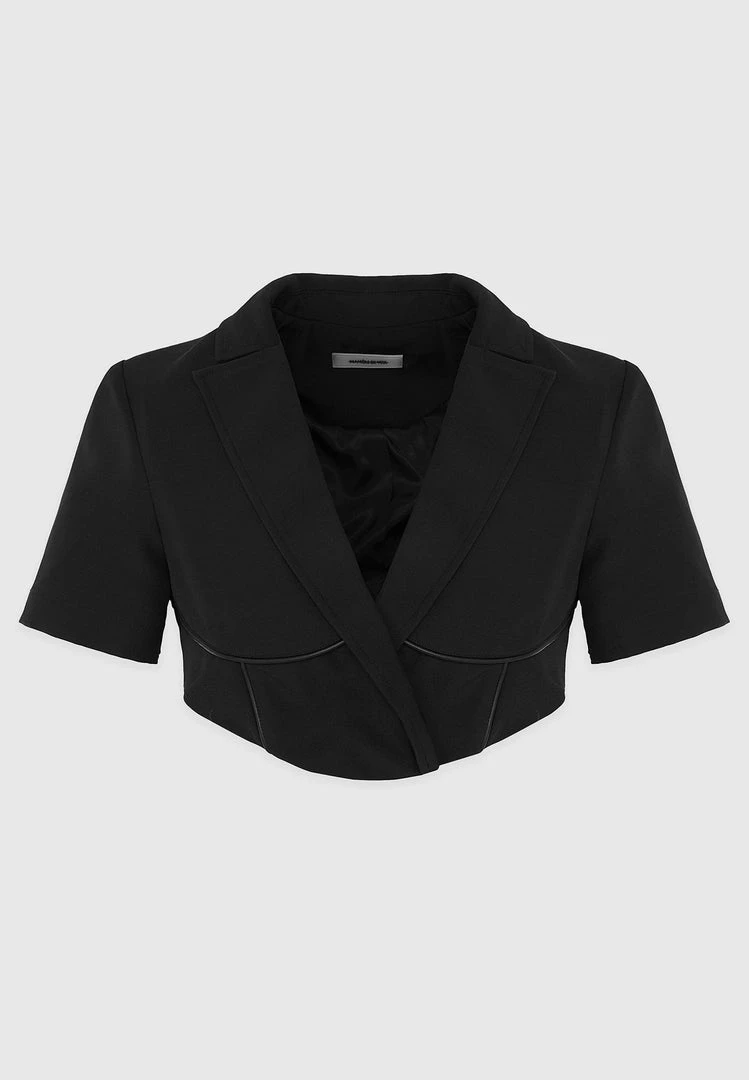 Woman Jackets Corset Blazer Jacket - Black