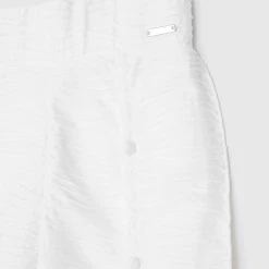 Woman Leggings Flared Mesh Button Up Trousers - Off White CO-ORDS