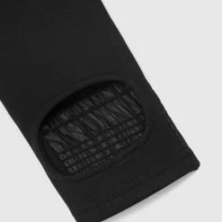 Woman Leggings Bandage & Mesh Cut Out Leggings - Black