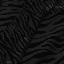 Woman Tops Mesh Zebra Print Racer Bodysuit - Black BODYSUITS