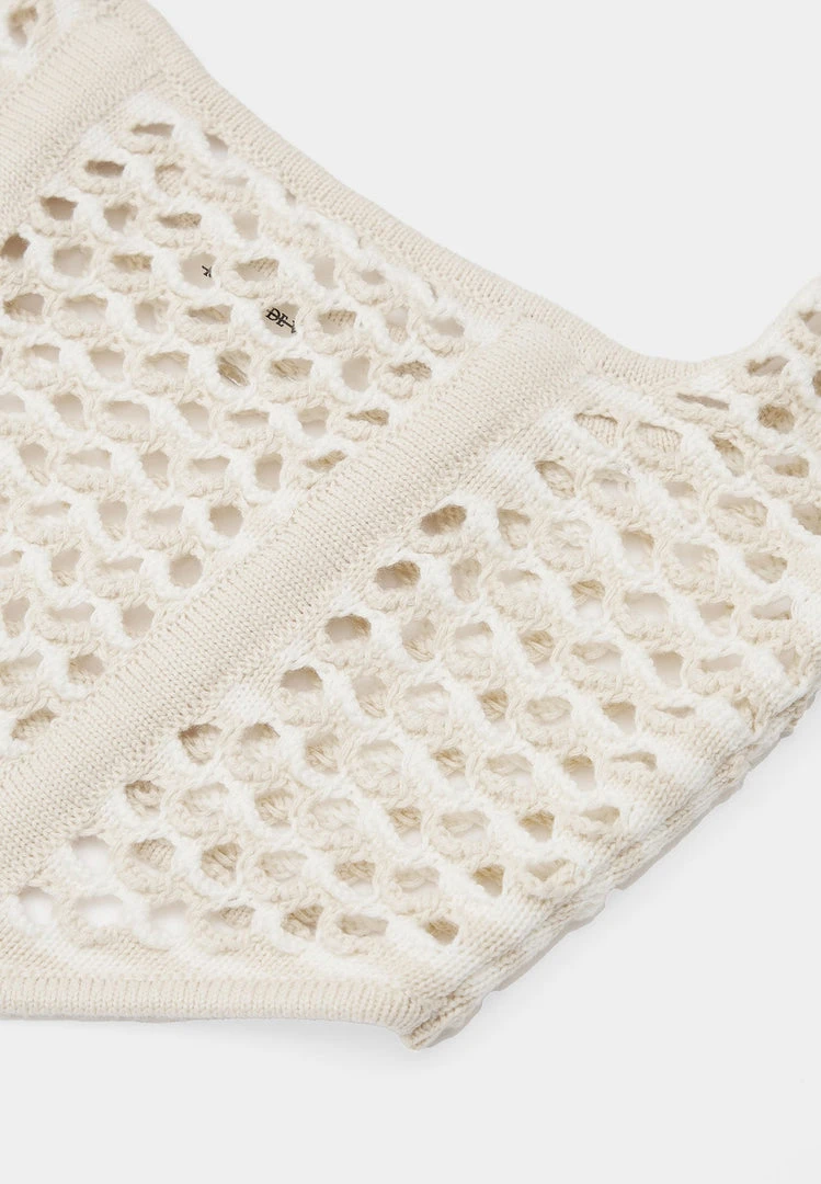 Woman Tops TOPS & T SHIRTS Crochet Corset Top - Beige/Off White