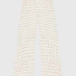 Woman Trousers Crochet Trousers - Beige/Off White