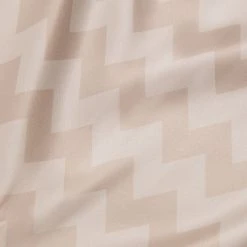 Woman Trousers Zig Zag Satin Fit And Flare Trousers - Beige