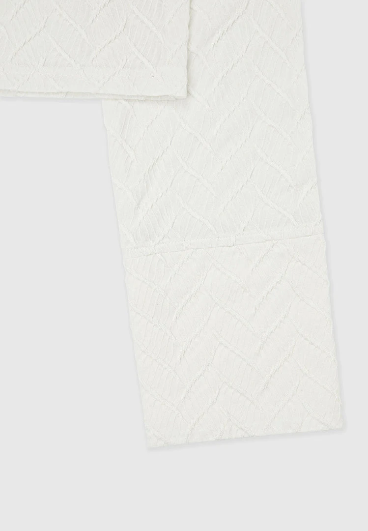 Woman Shirts Textured Long Sleeve Shirt - Off White