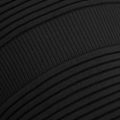 Woman Dresses Knitted Halterneck Mini Dress With Sleeves - Black