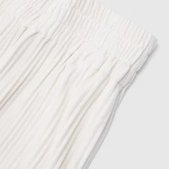 Woman Trousers Pleated Wide Leg Trousers - Cream