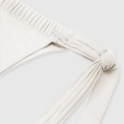 Woman Swim Pleated Bikini Bottoms - Cream