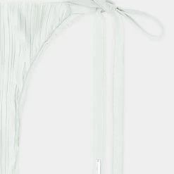 Woman Swim Pleated Satin Bikini Bottoms - Mint Green SWIMWEAR