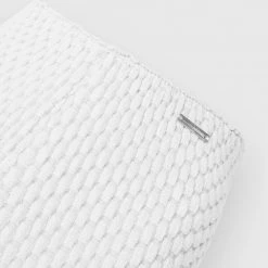 Woman Trousers Bubble Knit Trousers - White