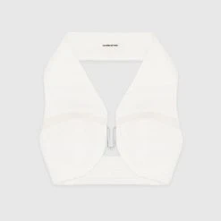 Woman Tops Halter Crop Top - Off White TOPS & T SHIRTS