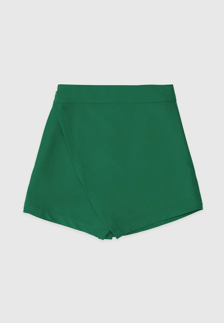 Woman Skirts CO-ORDS Fold Over Skort - Green