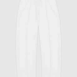 Woman Trousers Fold Over Trousers - Off White