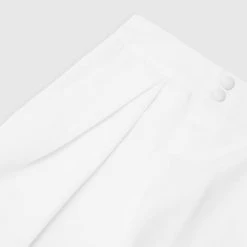 Woman Trousers Fold Over Trousers - Off White