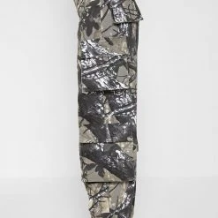 Woman Trousers Wide Leg Camo Cargo Pants - Khaki CARGO PANTS & JOGGERS