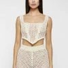 Woman Tops TOPS & T SHIRTS Crochet Corset Top - Beige/Off White