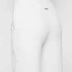 Woman Trousers Tailored Corset Detail Trousers - White/Beige