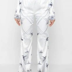 Woman Trousers Limited Edition Wide Leg Trousers - White