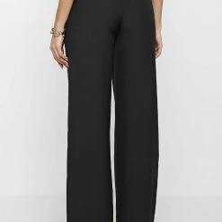 Woman Trousers Tailored Corset Detail Trousers - Black