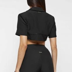 Woman Jackets Corset Blazer Jacket - Black