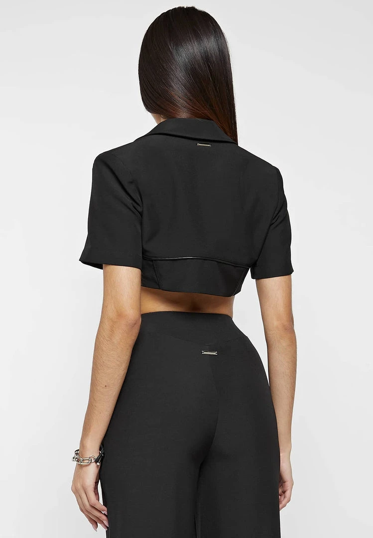 Woman Jackets Corset Blazer Jacket - Black