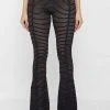 Woman Trousers Knitted Contour Trousers - Black/Taupe