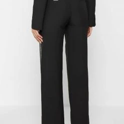 Woman Trousers Embellished Trousers - Black