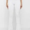 Woman Trousers Bubble Knit Trousers - White
