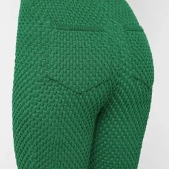 Woman Trousers Bubble Knit Trousers - Green