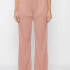 Woman Trousers Pleated Wide Leg Trousers - Pink