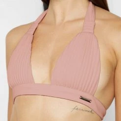Woman Swim Pleated Bikini Top - Pink