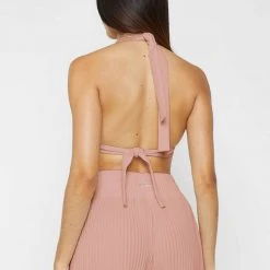 Woman Swim Pleated Bikini Top - Pink