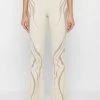 Woman Leggings Limited Edition Ribbed Fit & Flare Leggings - Beige