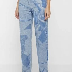 Woman Denim Renaissance Mom Jeans - Mid Blue
