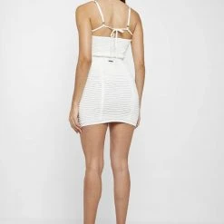 Woman Dresses Knitted Mini Dress - Off White