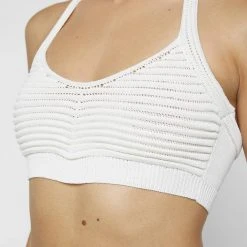 Woman Tops TOPS & T SHIRTS Knitted Bralette Top - Off White